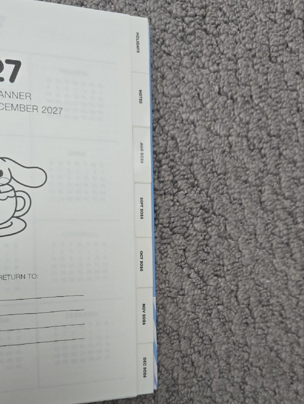 2026-2027 (August 2026 - Decemver 2027) Cinnamoroll 17-Month Planner - Picture 3 of 7